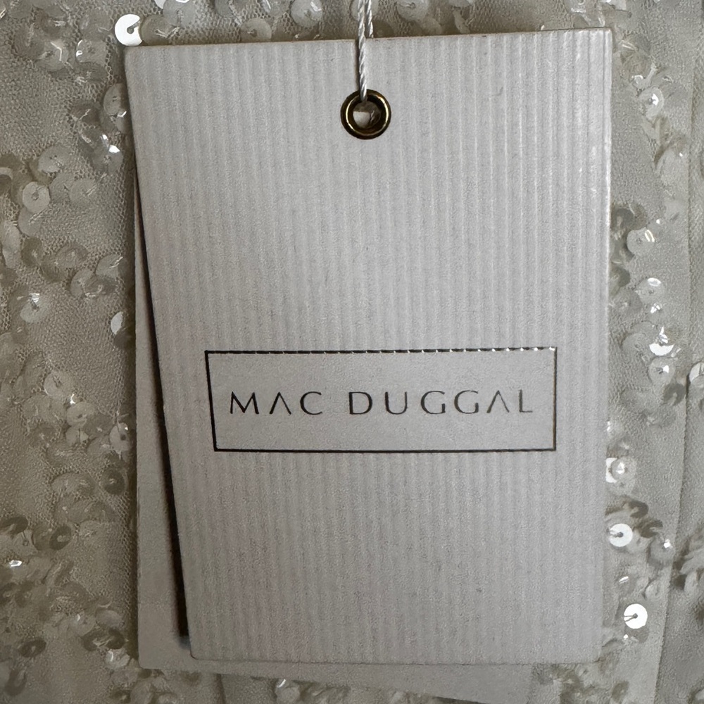 Mac Duggal Ivory Sequin Evening Gown - Picture 8 of 14